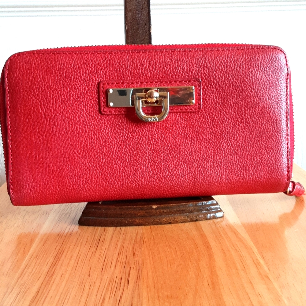 DKNY Red Leather Wallet